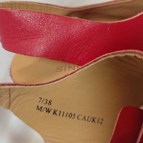 Kork-Ease Susie Wedge Platform Sandals in Red - Picture 4 of 12